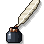 Dull Copper Writer's Quill