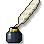 Golden Writer's Quill